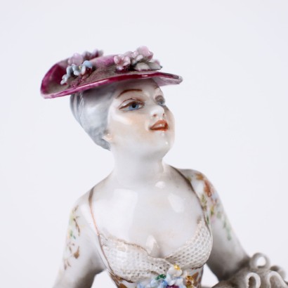 Dame en Porcelaine de Luigi Fabris Italie XX Siècle