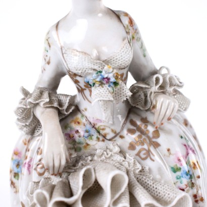 Dame en Porcelaine de Luigi Fabris Italie XX Siècle