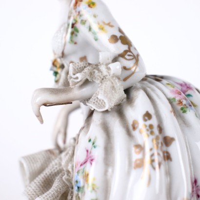 Dame en Porcelaine de Luigi Fabris Italie XX Siècle