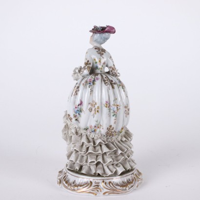 Dame en Porcelaine de Luigi Fabris Italie XX Siècle