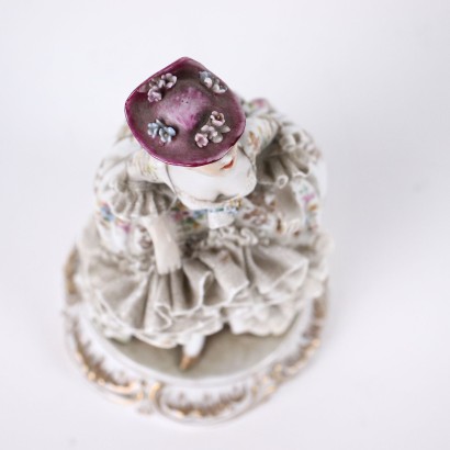 Dame en Porcelaine de Luigi Fabris Italie XX Siècle