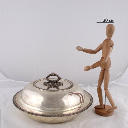 antigüedades, vajilla, antigüedades de vajilla, vajilla antigua, vajilla italiana antigua, vajilla antigua, vajilla neoclásica, vajilla del siglo XIX, plato de verduras de plata Romeo Miracoli