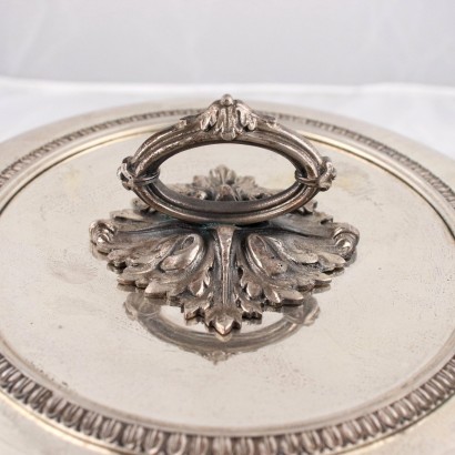 antigüedades, vajilla, antigüedades de vajilla, vajilla antigua, vajilla italiana antigua, vajilla antigua, vajilla neoclásica, vajilla del siglo XIX, plato de verduras de plata Romeo Miracoli