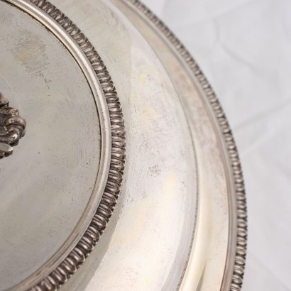 antigüedades, vajilla, antigüedades de vajilla, vajilla antigua, vajilla italiana antigua, vajilla antigua, vajilla neoclásica, vajilla del siglo XIX, plato de verduras de plata Romeo Miracoli