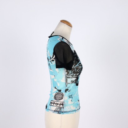Roberto Cavalli Freedom T-Shirt Poliammide Size 8 Italy