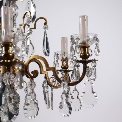 antiquariato, lampadario, antiquariato lampadari, lampadario antico, lampadario antico italiano, lampadario di antiquariato, lampadario neoclassico, lampadario del 800,Lampadario in Vetro e Ottone