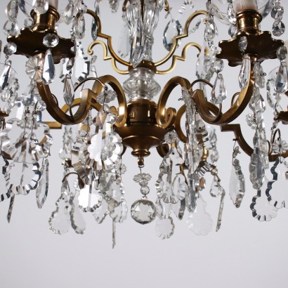 antiquariato, lampadario, antiquariato lampadari, lampadario antico, lampadario antico italiano, lampadario di antiquariato, lampadario neoclassico, lampadario del 800,Lampadario in Vetro e Ottone