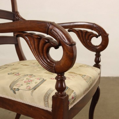 antiquariato, poltrona, antiquariato poltrone, poltrona antica, poltrona antica italiana, poltrona di antiquariato, poltrona neoclassica, poltrona del 800,Coppia di Poltrone Restaurazione