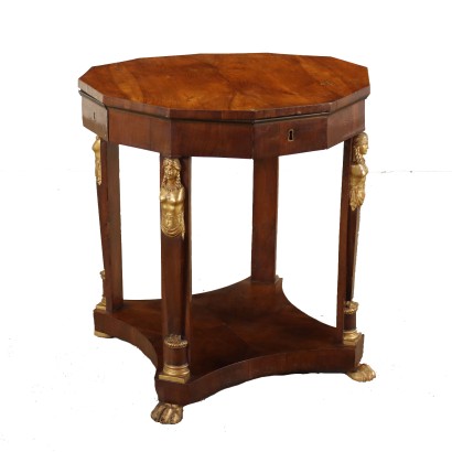 antiquariato, tavolino, antiquariato tavolini, tavolino antico, tavolino antico italiano, tavolino di antiquariato, tavolino neoclassico, tavolino del 800,Gueridon Impero in Noce