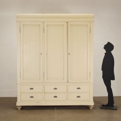 Kleiderschrank Holz Italien XIX Jhd