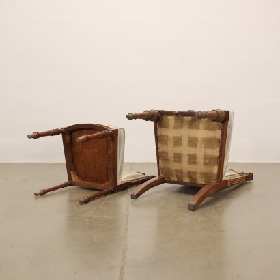 Group of 7 Neo-Renaissance Chairs Walnut Italy XIX Century