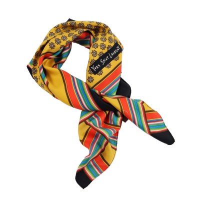 Foulard Vintage YSL Soie France Années 1960-1970