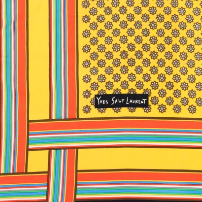 Foulard Vintage YSL Soie France Années 1960-1970
