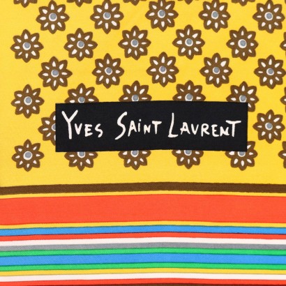 Foulard Vintage YSL Soie France Années 1960-1970