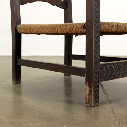 Paire de Chaises Trônes Bois Italie Années 1930-1940