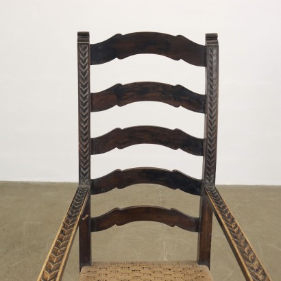 Paire de Chaises Trônes Bois Italie Années 1930-1940
