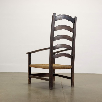 Paire de Chaises Trônes Bois Italie Années 1930-1940