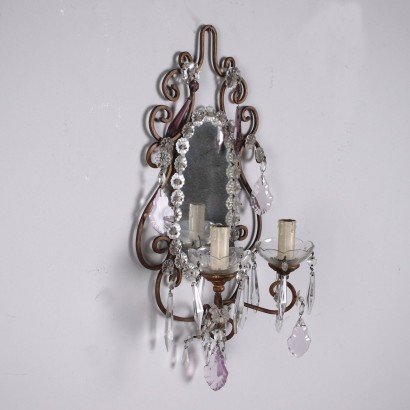 antiquariato, applique, antiquariato applique, applique antiche, applique antiche italiane, applique di antiquariato, applique neoclassico, applique del 800,Coppia di Applique in Metallo Dorato