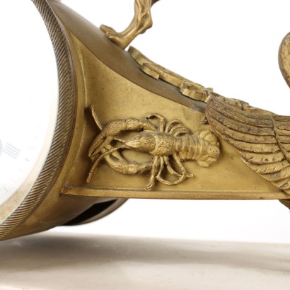 Triptych Clock Bronze France XIX Century