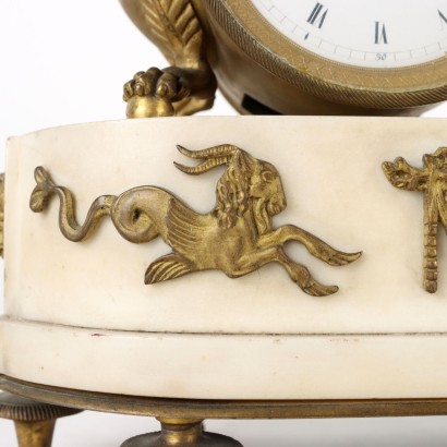 Triptych Clock Bronze France XIX Century