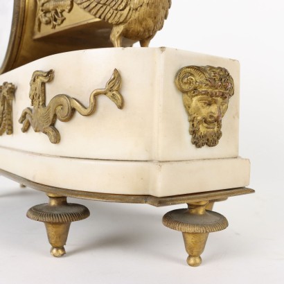Triptych Clock Bronze France XIX Century