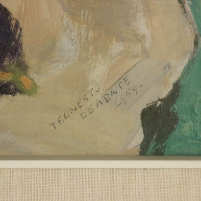 Teonesto Deabate Öl auf dem Tisch Italien 1959