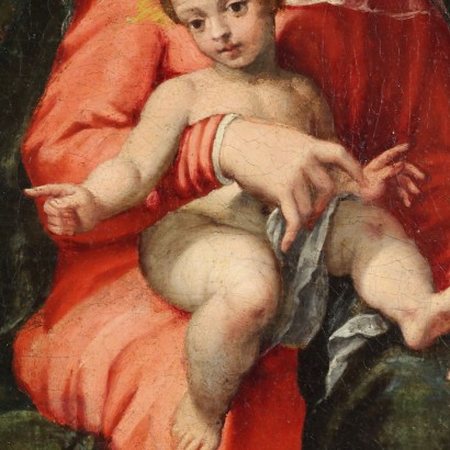 Huile sur Toile Sujet Sacré Italie XVI-XVII Siècle