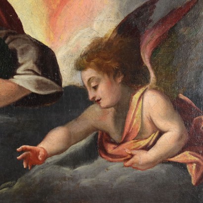 Huile sur Toile Sujet Sacré Italie XVI-XVII Siècle