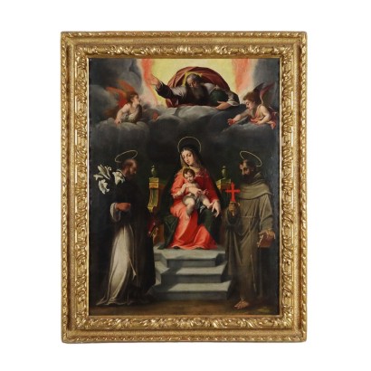 Huile sur Toile Sujet Sacré Italie XVI-XVII Siècle