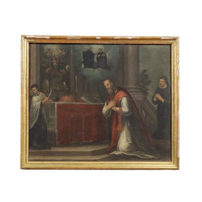 arte, arte italiano, pintura italiana antigua, sacerdote rezando
