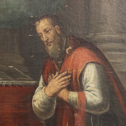 arte, arte italiano, pintura italiana antigua, sacerdote rezando