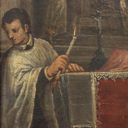 arte, arte italiano, pintura italiana antigua, sacerdote rezando