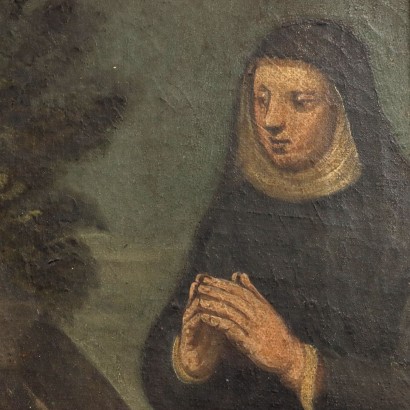 arte, arte italiano, pintura italiana antigua, sacerdote rezando