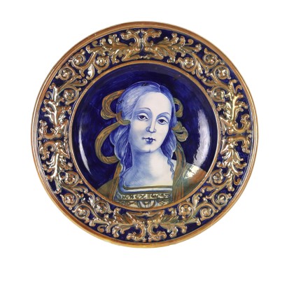 antiquariato, piatto, antiquariato piatti, piatto antico, piatto antico italiano, piatto di antiquariato, piatto neoclassico, piatto del 800,Piatto S. C. Luca Robbia