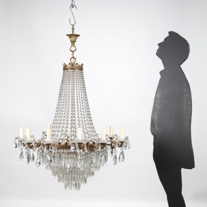 antiquariato, lampadario, antiquariato lampadari, lampadario antico, lampadario antico italiano, lampadario di antiquariato, lampadario neoclassico, lampadario del 800,Lampadario a Mongolfiera in Stile