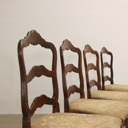 antigüedad, silla, sillas antiguas, silla antigua, silla italiana antigua, silla antigua, silla neoclásica, silla del siglo XIX, Grupo de sillas de estilo barroco