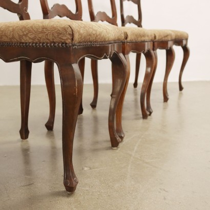 antigüedad, silla, sillas antiguas, silla antigua, silla italiana antigua, silla antigua, silla neoclásica, silla del siglo XIX, Grupo de sillas de estilo barroco