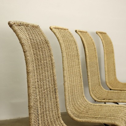 arte moderno, diseño arte moderno, silla, silla de arte moderno, silla de arte moderno, silla italiana, silla vintage, silla de los años 60, silla de diseño de los años 60, Conjunto de sillas 'S' Mar, Marzio Cecchi, Marzio Cecchi, Marzio Cecchi