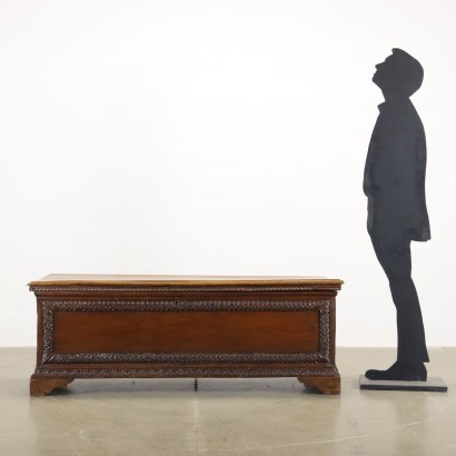 antigüedades, baúl, baúles antiguos, baúl antiguo, baúl antiguo italiano, baúl antiguo, baúl neoclásico, baúl del siglo XIX, baúl de nogal