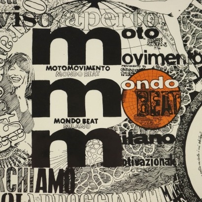 arte, arte italiana, arte Contemporanea italiana, arte Contemporanea,Motomovimento Mondo Beat Milano 1967,"Motomovimento mondo Beat Milano