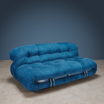 Cassina Soriana Canapé Velour Italie Années 1960
