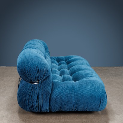 Cassina Soriana Canapé Velour Italie Années 1960