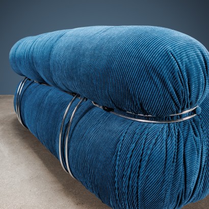 Cassina Soriana Canapé Velour Italie Années 1960