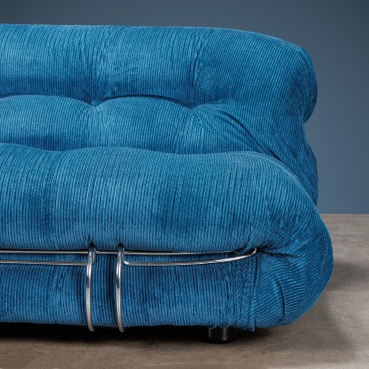 Cassina Soriana Canapé Velour Italie Années 1960