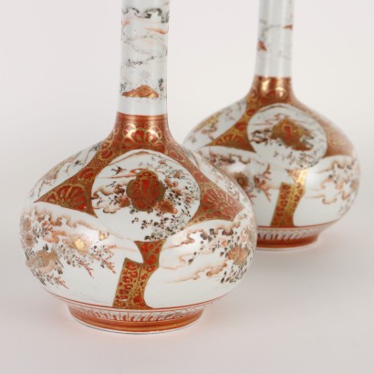 antiguo, jarrón, jarrones antiguos, jarrón antiguo, jarrón italiano antiguo, jarrón antiguo, jarrón neoclásico, jarrón del siglo XIX, Par de jarrones Satsuma