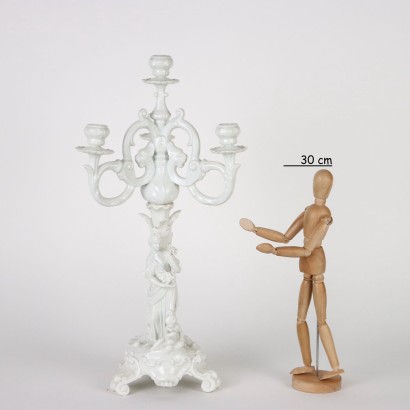 antiquariato, ceramica, antiquariato ceramica, ceramica antica, ceramica antica italiana, ceramica di antiquariato, ceramica neoclassico, ceramica del 800,Candelabro Richard Ginori