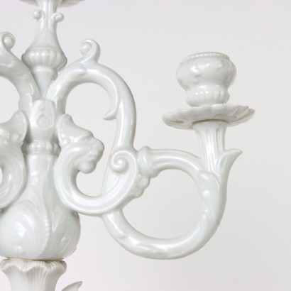 antiquariato, ceramica, antiquariato ceramica, ceramica antica, ceramica antica italiana, ceramica di antiquariato, ceramica neoclassico, ceramica del 800,Candelabro Richard Ginori
