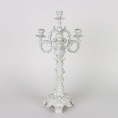 antiquariato, ceramica, antiquariato ceramica, ceramica antica, ceramica antica italiana, ceramica di antiquariato, ceramica neoclassico, ceramica del 800,Candelabro Richard Ginori