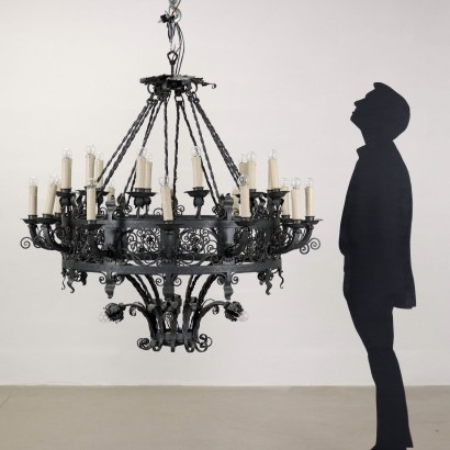 Lampadario in Ferro Battuto