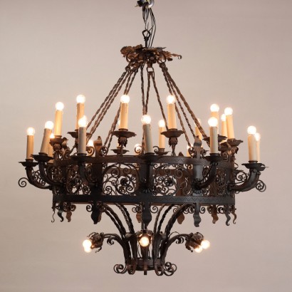 Lampadario in Ferro Battuto